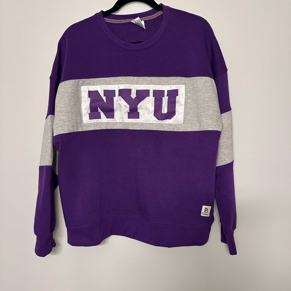 NYU Purple and Gray sweatshirt